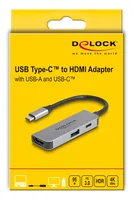 DeLOCK 61063 interface hub USB 3.2 Gen 1 (3.1 Gen 1) Type-C 10000 Mbit/s Grey