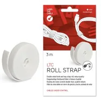 Label-the-cable Klettband-Rolle ROLL STRAP 16 mm x 3 m, Weiss - Breite: 16 mm - Länge: 3 m - Produkttyp: Klettband-Rolle - Ausstattung Kabelmanagement: Zuschneidbar - Lösbar - Haftend - Wiederverwendbar - Verpackungseinheit: 1 Stück - Material: Velour