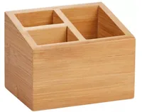 diaqua® Schminkablage aus Bambus 12 x 9 x 9 cm, Nature - Wandmontage: Nein - Befestigung: Keine - Utensilienhalter Typ: Aufbewahrungsdose - Detailfarbe: Nature - Detailmaterial: Bambus - Grundmaterial: Bambus