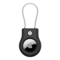 Belkin Secure Holder für Apple AirTag mit Drahtseil Schwarz - Zubehörtyp Mobiltelefone: Key Finder-Hülle - Detailfarbe: Schwarz
