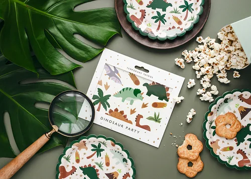 Partydeco Einwegteller Dinosaurier 6 Stück - Produkttyp: Einwegteller - Materialtyp: Papier - Material: Papier - Detailfarbe: Dunkelgrün - Mehrfarbig - Verpackungseinheit: 6 Stück