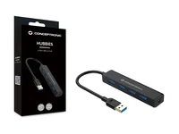 CONCEPTRONIC 4-Port Hub USB-A3.0->4xA3.0 o.Netz. sw