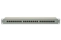 DIGITUS Patchpanel 1HE 24-Port Cat5e geschirmt grau
