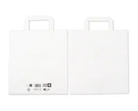 ELCO Geschenktüte mit Flachhenkel 26 x 16 x 29 cm 50 Stück, Weiss - Material: Papier - Verpackungseinheit: 50 Stück - Motiv: Ohne Motiv - Detailfarbe: Weiss - Verpackungsart: Geschenktüte