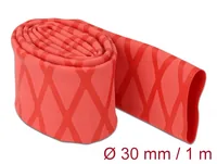 Delock Schrumpfschlauch X-Muster rutschfest 1 m x 30 mm Rot - Detailfarbe: Rot - Länge: 1 m - Durchmesser: 30 mm - Material: Polyolefin