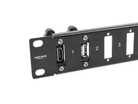 Delock 19? Panel für Adapter mit Schraubanschluss 16 Port schwarz