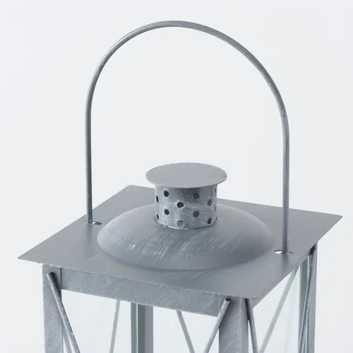 Boltze Laterne Farol 4-teilig, Transparent/Grau - Detailfarbe: Grau - Transparent - Höhe: 20 cm - 36 cm - 50 cm - 70 cm - Detailmaterial: Eisen - Glas - Metall - Grundmaterial: Glas - Metall