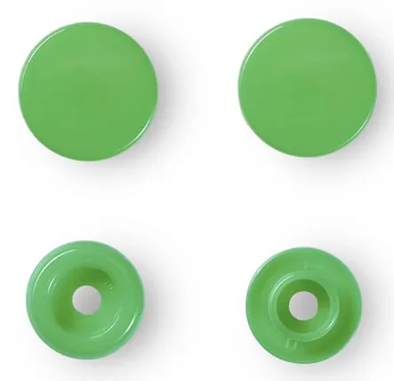 Prym Druckknöpfe Color Snaps Hellgrün, Ø 12,4 mm, 30 Stück - Detailfarbe: Hellgrün