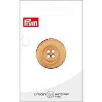 Prym Union Knopf Knöpfe 4-Loch 28 mm, 1 Stück, Beige - Detailfarbe: Beige