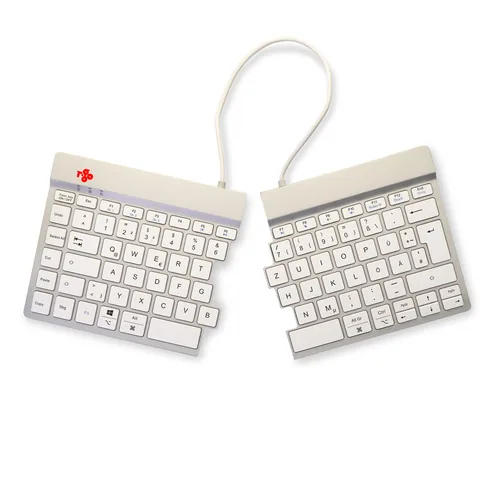 R-Go Tastatur Split Break DE-Layout kabellos weiß