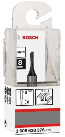 Bosch Professional Nutfräser Standard for Wood D1 3 mm, L 8 mm, G 51 mm - Zubehörtyp: Fräser - Set: Nein
