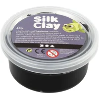 Creativ Company Modelliermasse Silk Clay 40 g Schwarz - Packungsgrösse: 40 g - Trocknung: Lufttrocknend - Modelliermasse Art: Modelliermasse - Set: Nein - Anwender: Hobbyanwender - Kinder - Detailfarbe: Schwarz