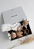 Oykami Geschenkset Chile mit Elch - Material: Holz - Baumwolle - Detailfarbe: Weiss - Braun
