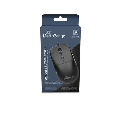 MediaRange Maus 6 Tasten kabelge. USB-C 800-2400 dpi sw