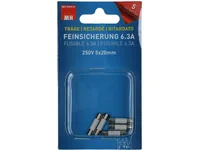 Max Hauri Schmelzsicherung 5 x 20 mm Träge 6.3 A, 5 Stück - Nennstrom: 6.3 A - Typ: Feinsicherung - Bauart: Sand - Auslösecharakteristik: Träge (T)