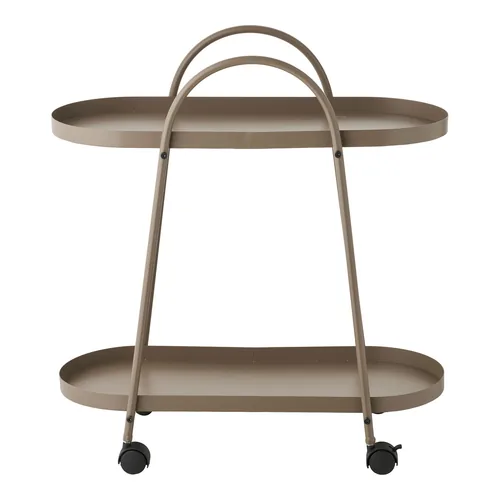 House Nordic Servierwagen Empoli 60 x 27.5 x 64 cm, Braun - Tiefe: 60 cm - Breite: 27.5 cm - Höhe: 64 cm - Detailmaterial: Stahl - Grundmaterial: Metall