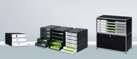 STYRO Schubladenbox PRO schwarz 14-805092 3 Fächer