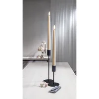 Star Trading LED-Stabkerzen Set Flamme Slim, 2 Stück, Beige - Betriebsart: Batteriebetrieb - Fernbedienung: Ja - Aussenanwendung: Nein - Höhe: 28.5 cm - Timerfunktion: Ja - Set: Ja