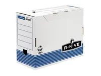 Fellowes Archivschachtel R-Kive Weiss/Blau - Produkttyp: Archivschachtel - Detailfarbe: Blau - Weiss - Breite: 15.8 cm - Höhe: 26.5 cm - Tiefe: 32.7 cm - Volumen: 0 l