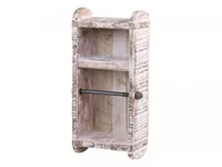 Chic Antique Toilettenpapierhalterung in Backsteinform Weiss - Anzahl Rollen: 1 - Befestigung: Verschraubt - Detailfarbe: Weiss - Aufhängevorrichtung: Ja - Detailmaterial: Kiefer - Mitteldichte Holzfaserplatte (MDF) - Grundmaterial: Holz