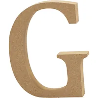 Creativ Company Holzbuchstabe G 1 Stück - Breite: 2 cm - Höhe: 13 cm - Länge: 13 cm - Anzahl Stück: 1 Stück - Holzherkunft: China - Holzhandelsname: Mischholz/MDF