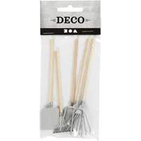 Creativ Company Mini-Utensilien Gartengeräte 5 Stück - Detailfarbe: Hellbraun - Material: Metall - Holz - Verpackungseinheit: 5 Stück - Motiv: Garten - Anlass: Universal