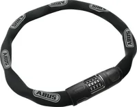 Abus Kettenschloss 8808C/110 Code ohne Halter - Schlossart: Kettenschloss - Länge: 1100 mm - Schliesssystem: Zahlencode - Farbe: Schwarz - Sportart: Velo