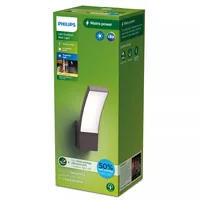 Philips Wandleuchte Splay UE 2700K Anthrazit - Dimmbar: nicht dimmbar - Lichtfarbe: Warmweiss (WW) - Lichtausbeute: 210.5 lm/W - Gesamtleistung: 3.8 W - Farbtemperatur Kelvin: 2700 K - Zusätzliche Ausstattung: Keine