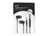 onit In-Ear-Kopfhörer 3,5 mm Klinke (Klinkenstecker) Schwarz - Detailfarbe: Schwarz - Kopfhörer Ausstattung: Anruf-Management - Inline-Fernbedienung - Lautstärkeregelung - Mikrofon - Verbindungsmöglichkeiten: 3 -5 mm Klinke (Klinkenstecker) - Einsatzberei