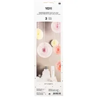 RICO DESIGN Wabenpapier 25-40cm 99001.71.17 Blumen, Sommer 3 Stück