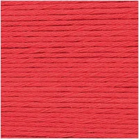 Rico Design Wolle Creative Cotton Aran 50 g, Rot - Packungsgrösse: 1 Stück - Länge: 85 m - Material: Baumwolle - Detailfarbe: Rot - Waschbar bei: 60 °C - Nadelstärke: 5 mm - 4 mm
