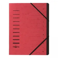 PAGNA Ordnungsmappe A4 40059-01 rot 12-teilig