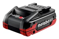 Metabo Akku LiHD 4.0 Ah - Akkusystem: CAS Cordless Alliance System - Zubehörtyp: Akku - Akkukapazität: 4 Ah - Spannung: 18 V - Kapazität Wattstunden: 72 Wh - Akkutyp: Lithium-Ion (Li-Ion)