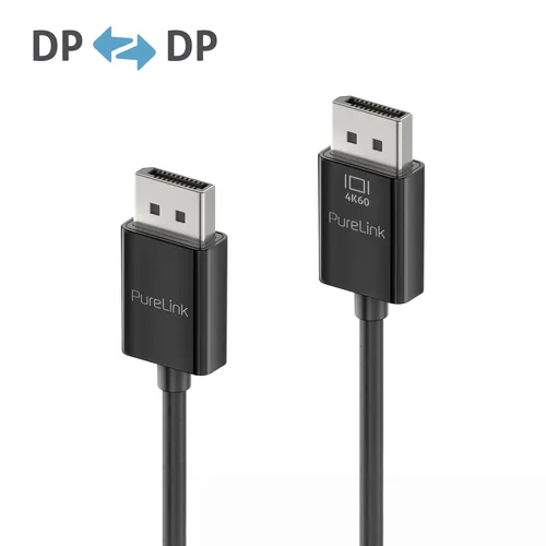 PureLink iSeries Kabel 4K 60 Hz DisplayPort - DisplayPort, 1 m - Kabeltyp: Video Kabel - Videoanschluss Seite A: DisplayPort - Videoanschluss Seite B: DisplayPort - Detailfarbe: Schwarz - HDMI Standard: Keine Angabe - Display Port Standard: 1.2