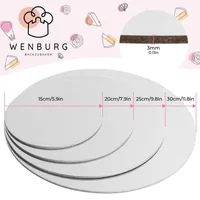 Wenburg Premium Tortenunterlagen 4er-Set – Gold & Siber - Typ: Tortendeko-Set - Set: Ja - Material: Pappe