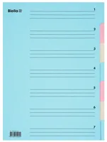 Biella Ordnungsmappe A4 mit 7 Fächer, Blau - Typ: Ordnungsmappe - Ausstattung: Register - Detailfarbe: Blau - Material: Karton