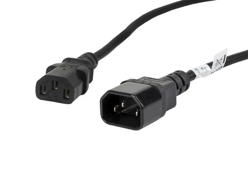 LANBERG IEC 320 C13->C14 1,8m VDE Stromkabel-Verlängerung sw