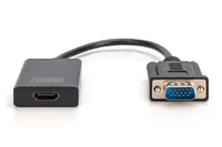 VGA - HDMI CONVERTER AUDIO FULLHD1080P CABLE BLACK