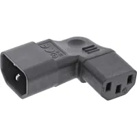InLine Netzadapter IEC 60320 C14 / C13 - L/R gewinkelt - 3pol. Kaltgeräte