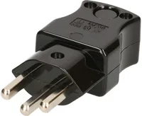 Max Hauri Stecker T23 - Schwarz - Detailfarbe: Schwarz - Stromanschluss Seite A: T23 - Schalter: Nein - Stromanschluss Seite B: Schraubklemme - Typ: Montagestecker