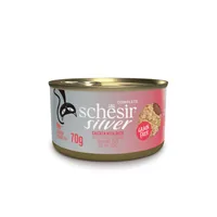 Schesir Nassfutter Silver Senior Complete Huhn und Ente, 70 g - Tierbedürfnis: Kein besonderes Bedürfnis - Geschmacksrichtung: Geflügel - Zertifikate: Keine Zertifizierung - Fleischsorte: Ente - Huhn - Futtereigenschaft: Getreidefrei - Produkttyp: Alleinf