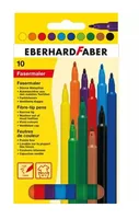 Eberhard Faber Filzstift Dünn, 10er Kartonetui - Strichstärke: 1 mm - Set: Ja - Verpackungseinheit: 10 Stück - Eigenschaft-Stift: Auswaschbar - Anwender: Erwachsene - Fasermaler & Fineliner Art: Filzstift
