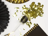 Partydeco Konfettikanone Push-Pop Ø 15 mm, 1 Stück, Gold - Detailfarbe: Gold - Material: Folie - Verpackungseinheit: 1 Stück