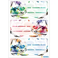 Herma Stickers Schuletiketten Chucks 9 Etiketten, 3 Blatt - Produkttyp Bucheinbandprodukte: Schuletiketten - Detailfarbe: Blau