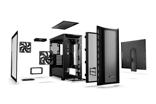 be quiet! PC-Gehäuse Shadow Base 800 Schwarz - Unterstützte Mainboards: E-ATX - ATX - Micro-ATX - Mini-ITX - Detailfarbe: Schwarz - Anzahl Lüfterplätze: 8 - Sichtfenster: Ja - Netzteil vorinstalliert: Nein - Gehäuse Bauart: Mid-Tower