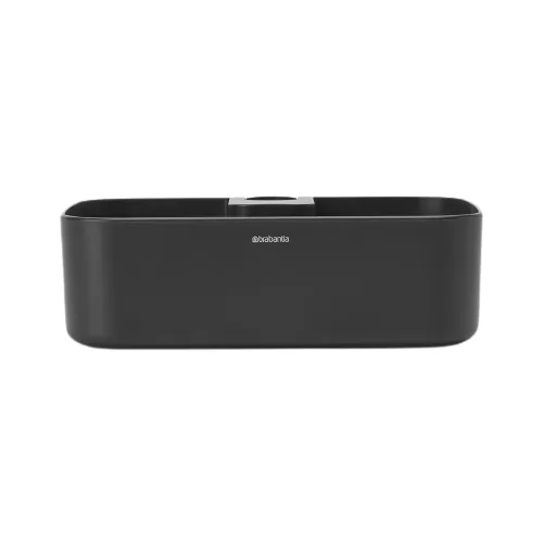 Brabantia Duschmittelhalter ReNew 13.3 x 24.4 cm, Schwarz - Befestigung: Klemmen - Detailfarbe: Schwarz - Wandmontage: Nein - Utensilienhalter Typ: Duschmittelhalter - Detailmaterial: Kunststoff - Grundmaterial: Kunststoff
