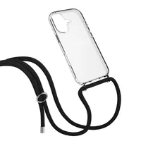 Urbany's Necklace Case NIGHT OWL iPhone Air Silber Ring - Farbe: Schwarz - Transparent - Fallsicher: Nein - Kompatible Hersteller: Apple - Detailfarbe: Schwarz - Transparent - Mobiltelefon Kompatibilität: iPhone Air - Material: Kunststoff