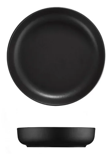 Hermia Geschirr-Set Schwarz - Material: Porzellan - Teller Typ: Speiseteller - Detailfarbe: Schwarz - Verpackungseinheit: 1 Stück - Form: Rund