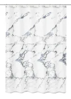 Kleine Wolke Duschvorhang Marble 120 x 200 cm, Grau-Marmor/Weiss - Breite: 120 cm - Höhe: 200 cm - Detailfarbe: Grau-Marmor - Weiss - Produkttyp: Duschvorhang - Detailmaterial: Polyester (PES) - Grundmaterial: Polyester (PES)