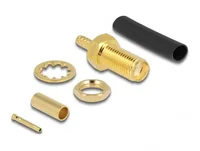 SMA Buchse zum Crimpen RG-174 / RG-316 mit passendem Schrumpfschlauch - 5 Stück